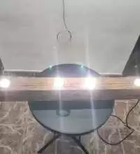 Corp de iluminat cu LED Liniar, 1200mm, suspendat din lemn